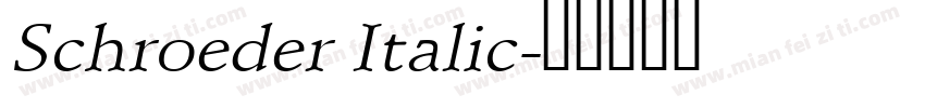Schroeder Italic字体转换